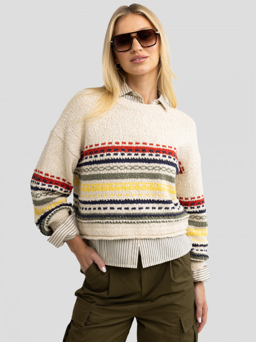 Vzorovaný sveter oversize MIXTA 000
